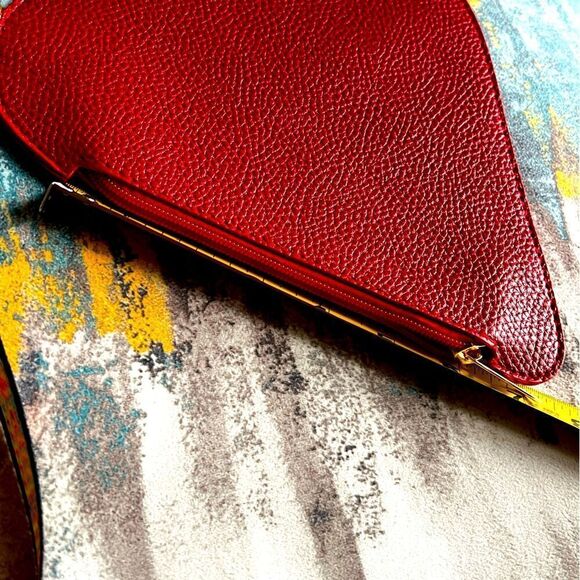 Red Heart-Shaped Clutch with LOVE Strap NWOT - Picture 7 of 7